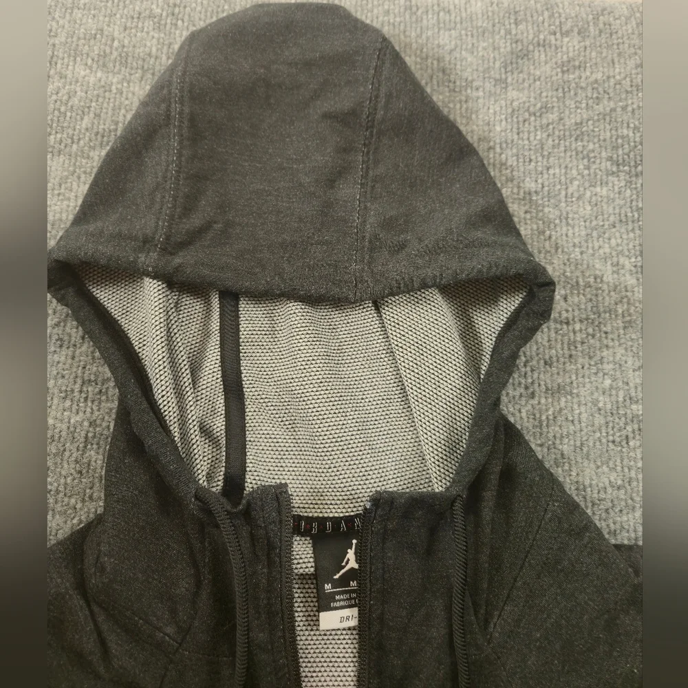 Jordan‎ Mens Full Zip Dri Fit Black Hoodie Size Medium
